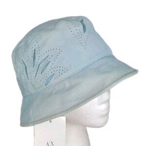 NEW / L/XL (7 1/2 - 8) Armani Exchange Sky Blue Diecut Bucket Hat, Cap